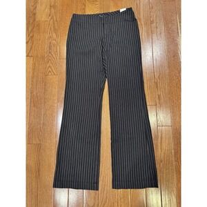 Vintage Aline Womens Pinstripe Flare Leg Pants Size 6 Dark Academia Y2K NEW